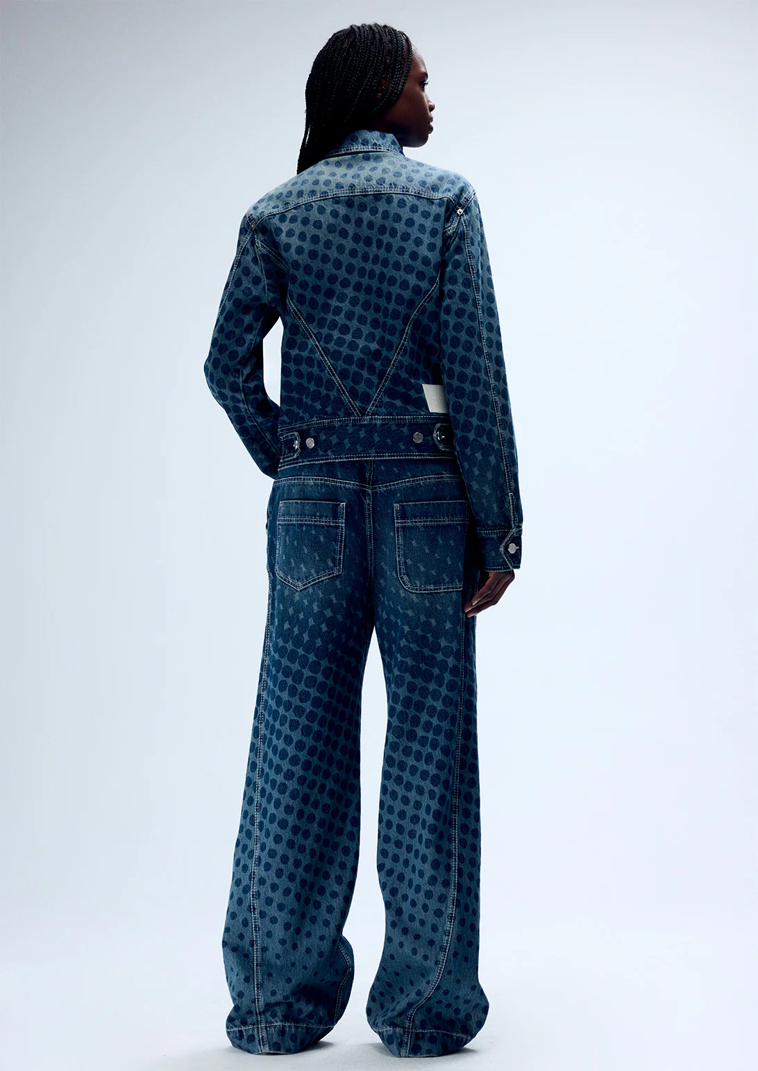HALFTONE WIGGLE DOT CLASSIC DENIM JACKET - Image 3